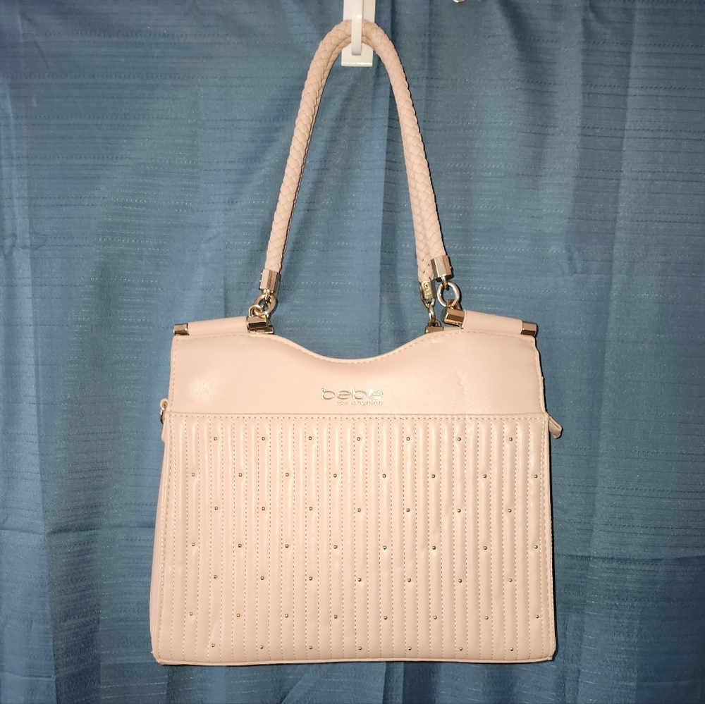Bebe | Pink Studded Shoulder Bag - Picture 2 of 6
